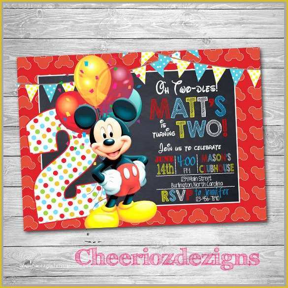 Mickey Mouse Invitation Template Free Download Of Sample Mickey Mouse Invitation Template 13 Download