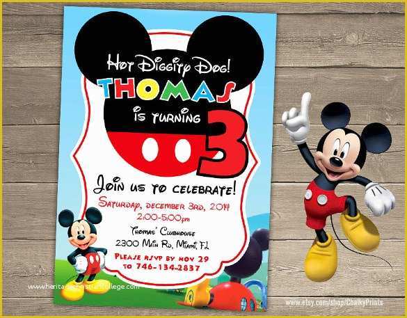 Mickey Mouse Invitation Template Free Download Of Sample Mickey Mouse Invitation Template 13 Download