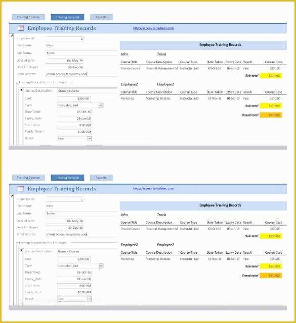 Microsoft Access Employee Training Database Template Free Of 18 Free Access Database Template