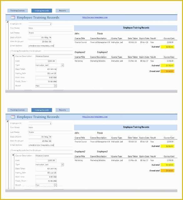 Microsoft Access Employee Training Database Template Free Of 18 Free Access Database Template