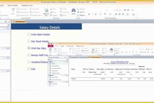 Microsoft Access Employee Training Database Template Free Of Microsoft Access 2010 Templates In Access Database