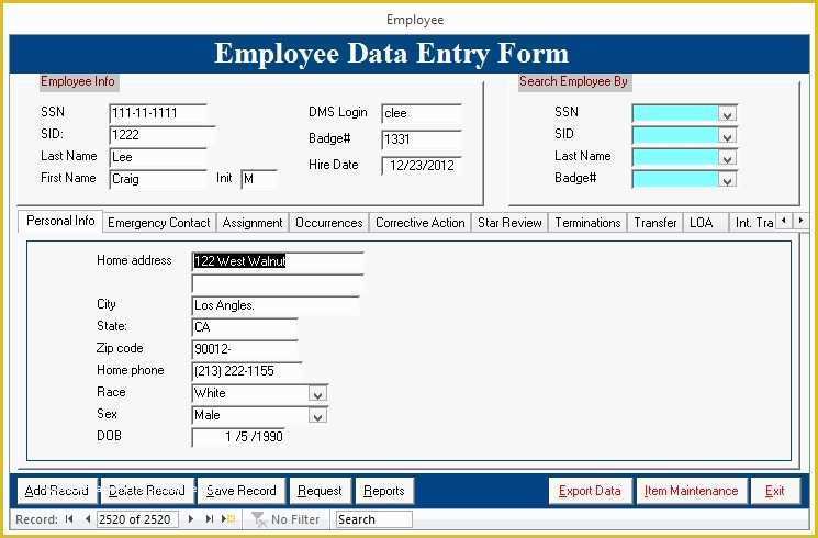 Microsoft Access Employee Training Database Template Free Of Microsoft Access Template for Employee Database Tire
