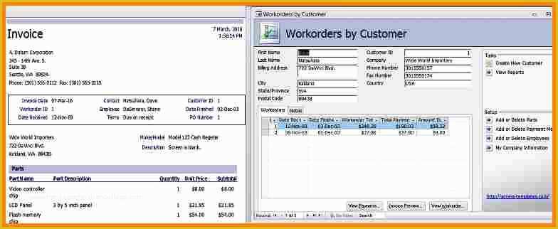 Microsoft Access Invoice Database Template Free Of 10 Microsoft Access Billing Template