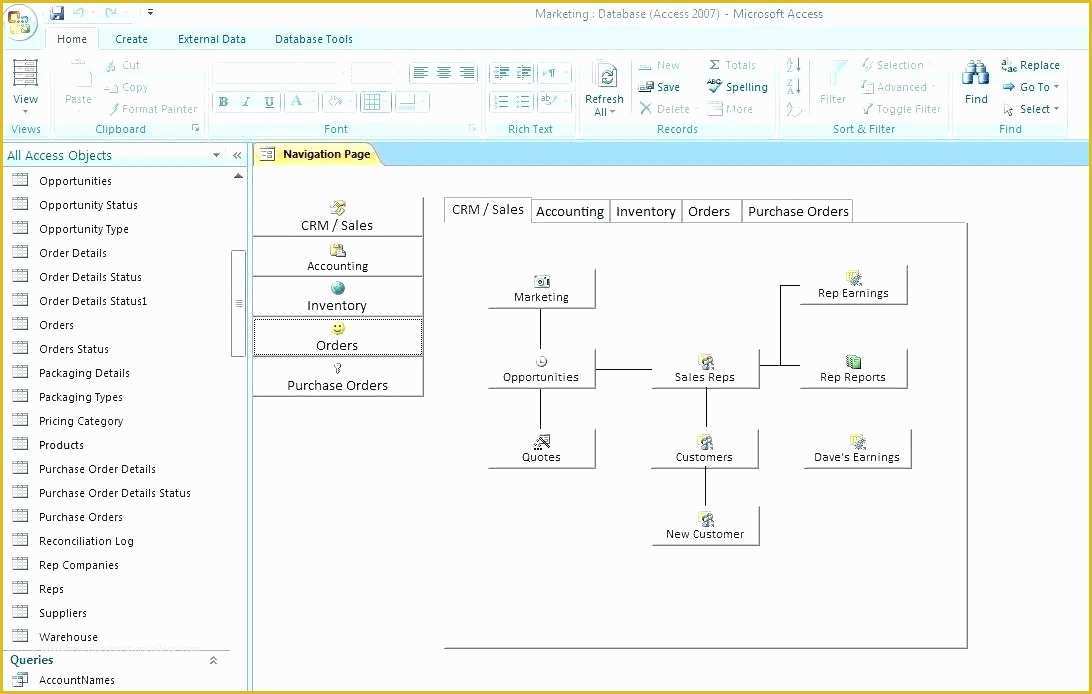 Microsoft Access Invoice Database Template