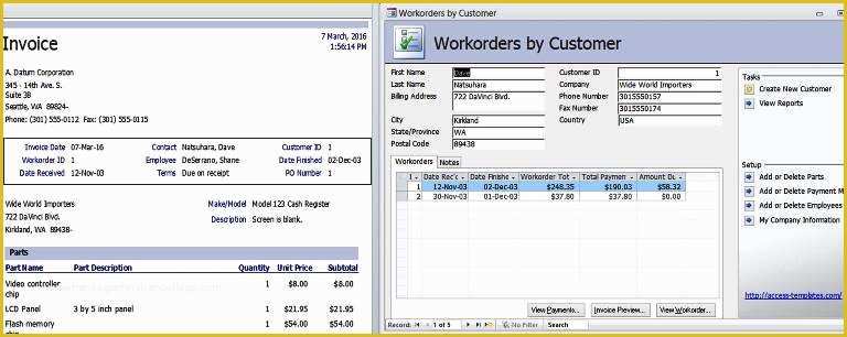 Microsoft Access Invoice Database Template Free Of Access Invoice Template Free