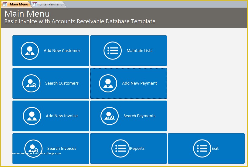 Microsoft Access Invoice Database Template Free Of Microsoft Access Accounts Receivable Template Database