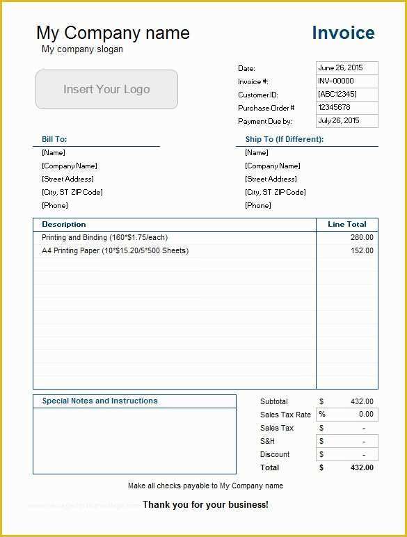 Microsoft Excel Invoice Template Free Of 60 Microsoft Invoice Templates Pdf Doc Excel