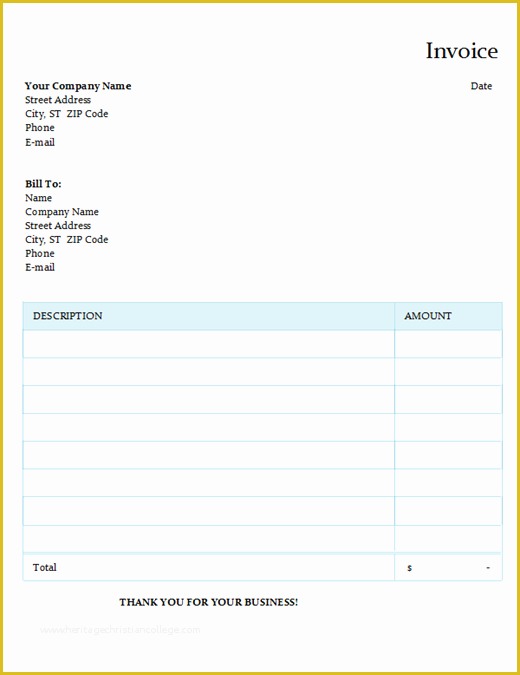 Microsoft Excel Invoice Template Free Of Free Invoice Template Excel Word Pdf Printable