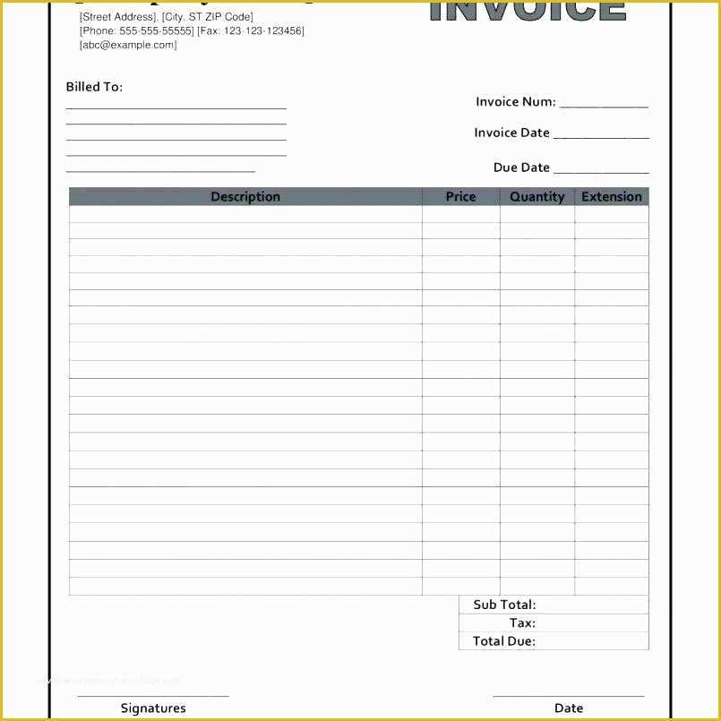Microsoft Excel Invoice Template Free Of Invoice Blank Free Blank Invoice Templates Blank Invoice