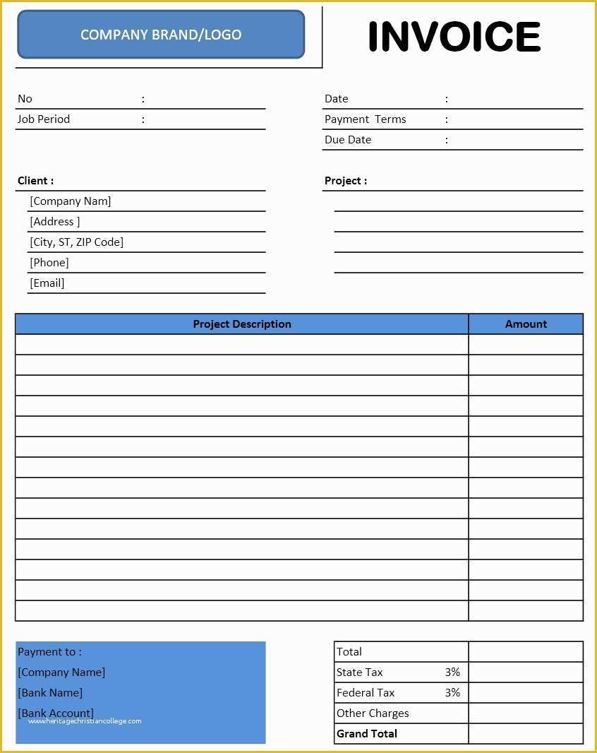 Microsoft Excel Invoice Template Free Of Invoice Templates