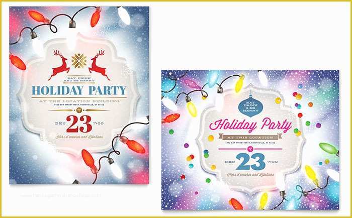 Microsoft Holiday Flyer Templates Free Of Holiday Party Poster Template Word & Publisher