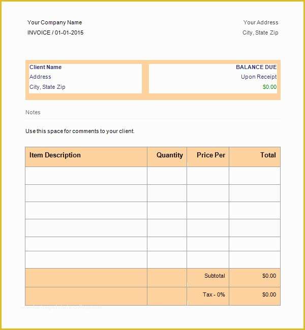 Microsoft Invoice Template Free Download Of 53 Blank Invoice Template Word Google Docs Google Sheets