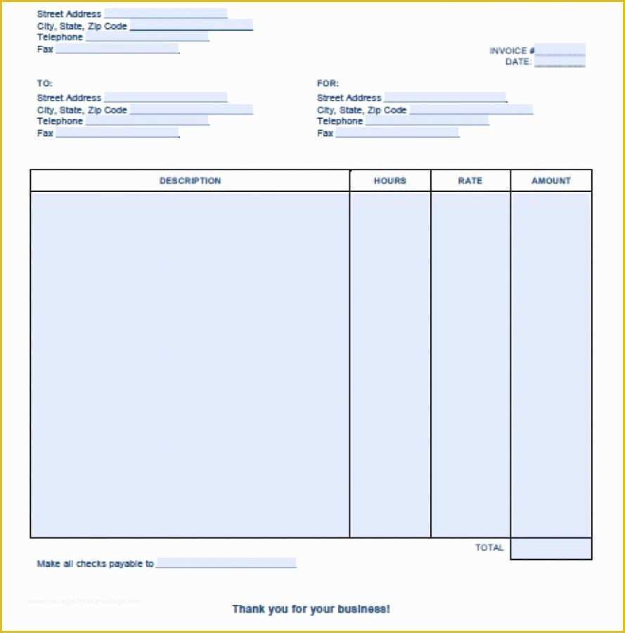 Microsoft Invoice Template Free Download Of Fillable Free Download Invoice Template Microsoft Word