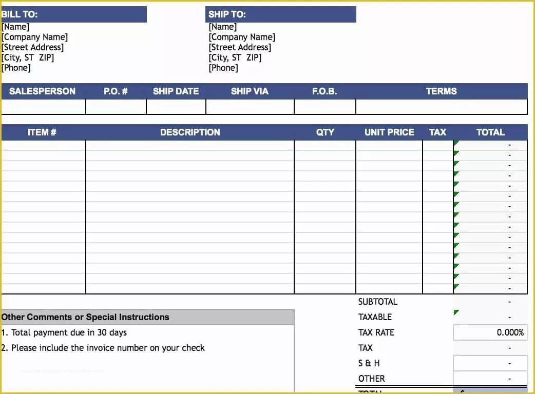 Microsoft Invoice Template Free Download Of Fillable Free Download Invoice Templateicrosoft Word Pdf