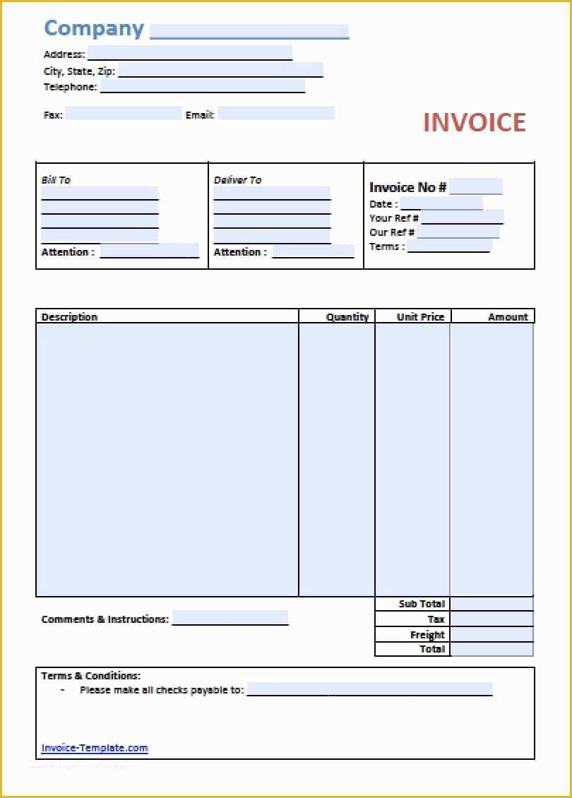 Microsoft Invoice Template Free Download Of Free Simple Basic Invoice Template Excel Pdf