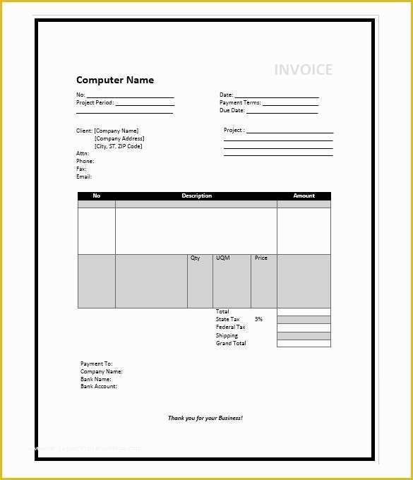 Microsoft Invoice Template Free Download Of Microsoft Invoice Template – 36 Free Word Excel Pdf