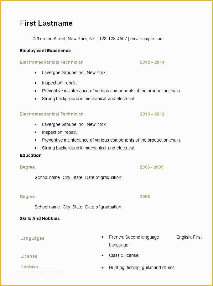 Microsoft Office 2007 Resume Templates Free Download Of Free Resume Templates Microsoft Fice Word 2007