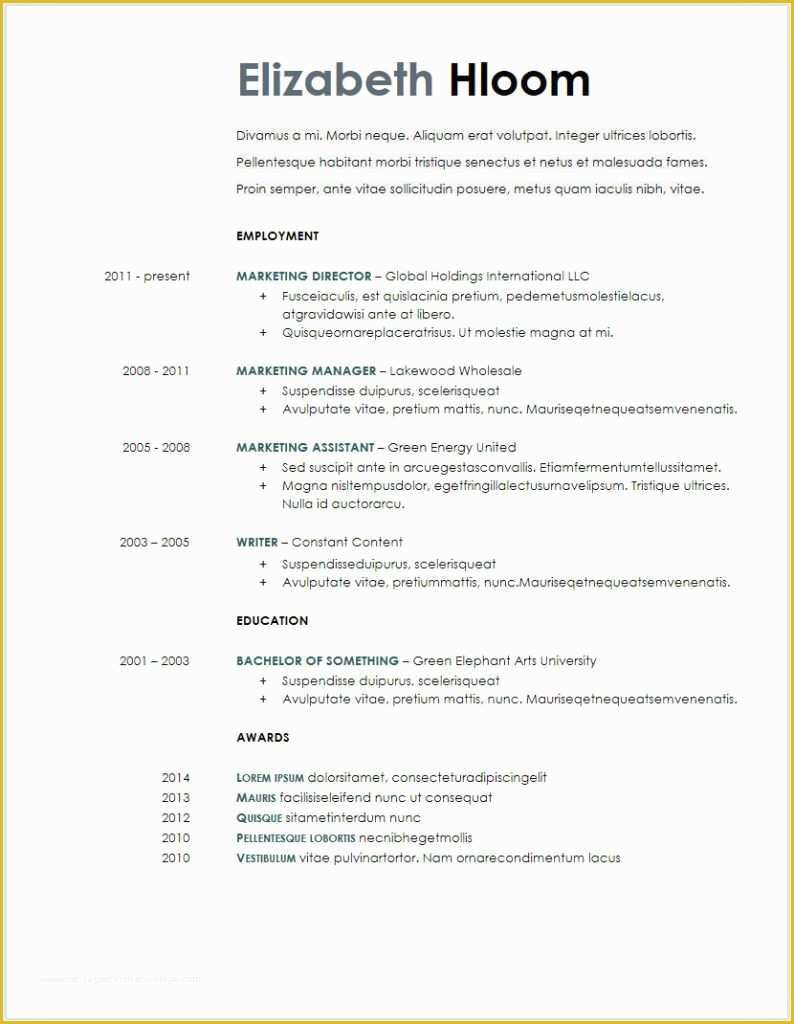 Microsoft Office 2007 Resume Templates Free Download Of Google Docs Resume Template Free Download Templates In