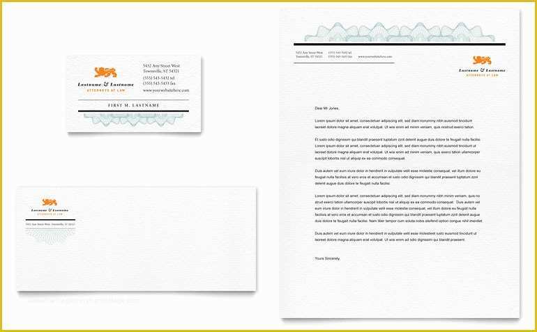 Microsoft Office Business Card Templates Free Of attorney Business Card & Letterhead Template Word