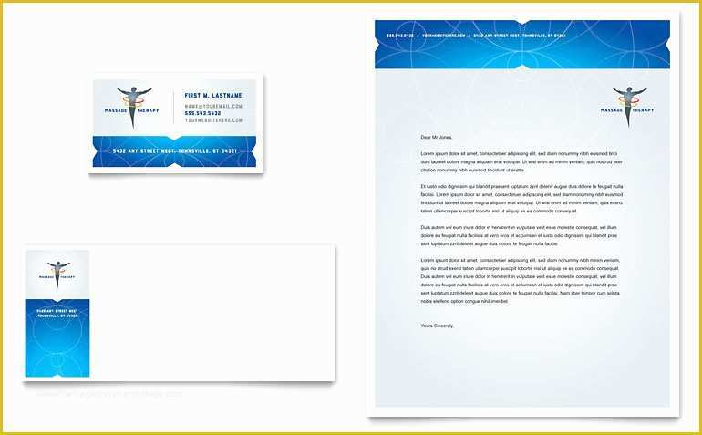 Microsoft Office Business Card Templates Free Of Reflexology & Massage Business Card & Letterhead Template