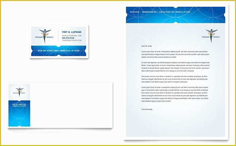 Microsoft Office Business Card Templates Free Of Reflexology &amp; Massage Business Card &amp; Letterhead Template
