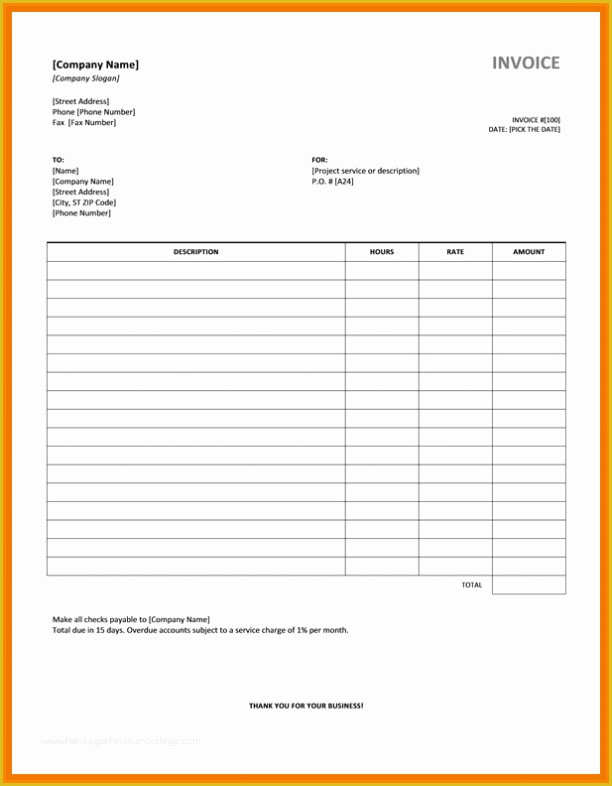 Microsoft Office Free Invoice Template Of 6 Office Invoice Template