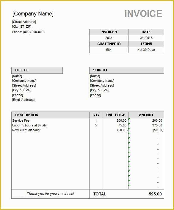 Microsoft Office Free Invoice Template Of 60 Microsoft Invoice Templates Pdf Doc Excel