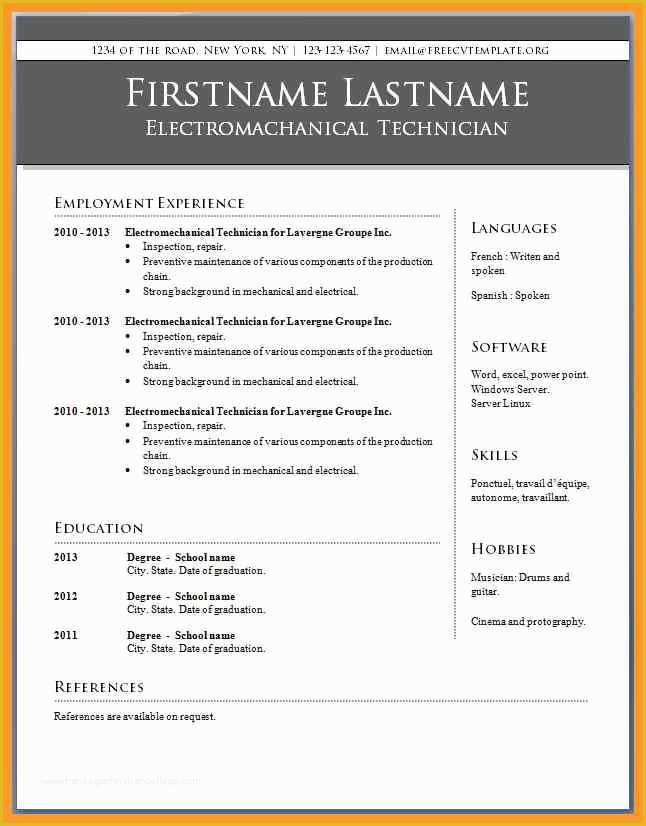 Microsoft Office Resume Templates Free Of Microsoft Publisher Resume Templates