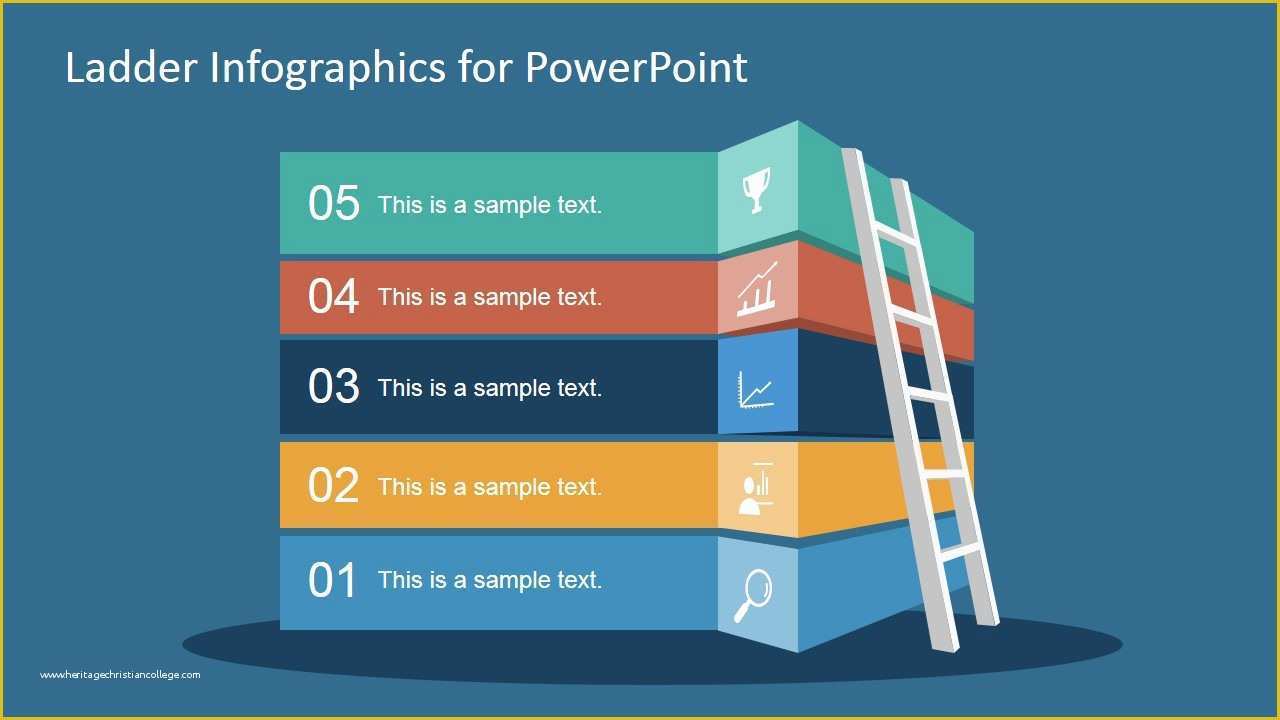 Microsoft Powerpoint Infographic Templates Free Of Free Ladder Infographic Slide for Powerpoint Slidemodel