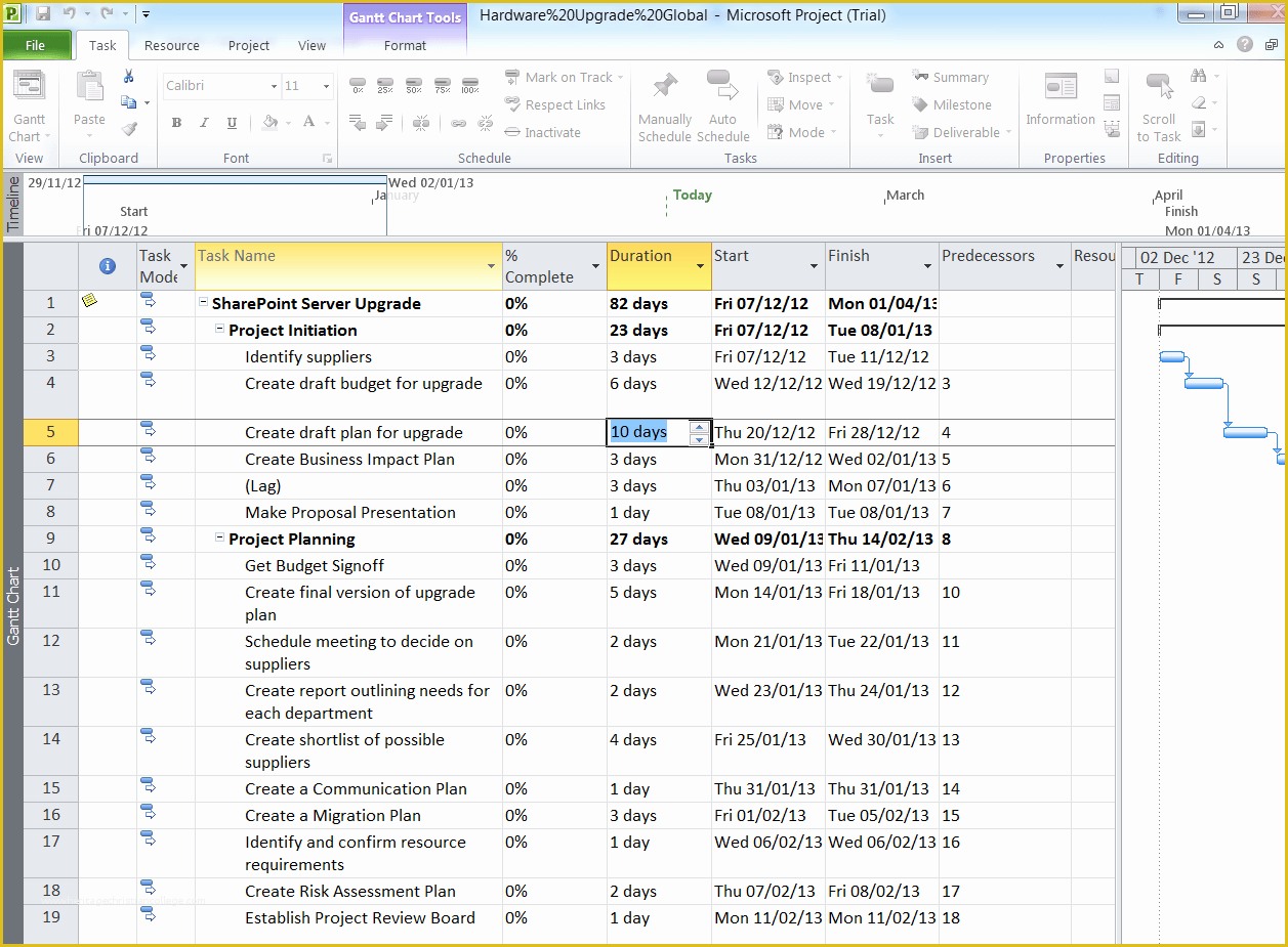 Microsoft Project 2010 Templates Free Download Of Microsoft Project Templates