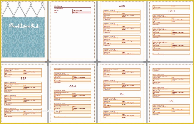Microsoft Publisher Book Templates Free Download Of Phone Book Template Make Your Own Contact Book