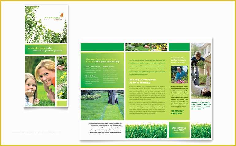 Microsoft Publisher Website Templates Free Download Of Lawn Mowing Service Brochure Template Word & Publisher