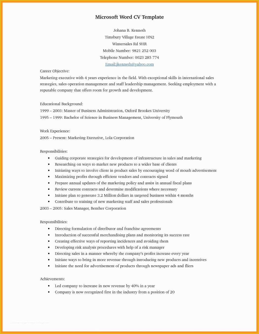 Microsoft Word 2003 Resume Templates Free Of 24 Beautiful Stock Microsoft Word 2003 Resume Templates