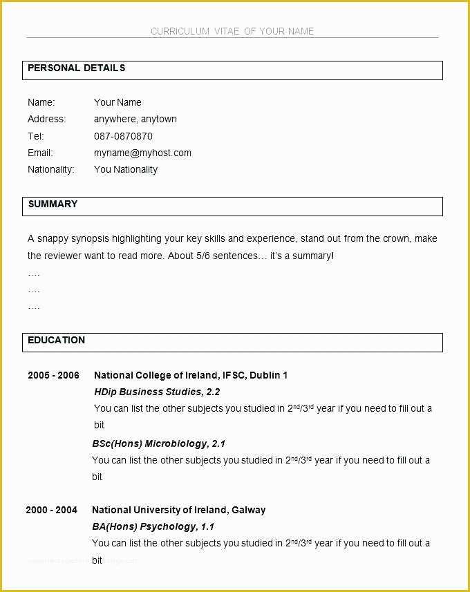 Microsoft Word 2003 Resume Templates Free