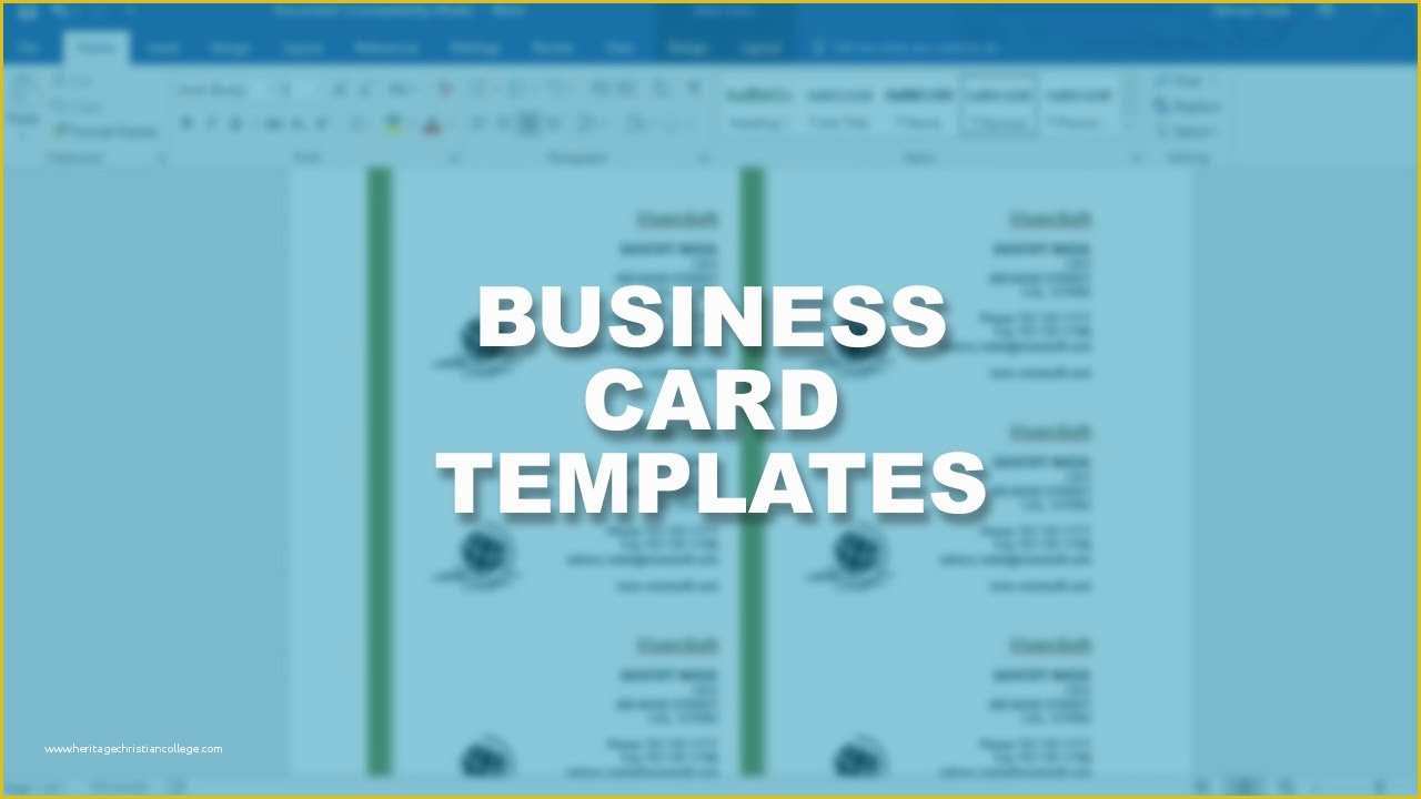 Microsoft Word Business Card Template Free Of Microsoft Word 2016 Essential Training