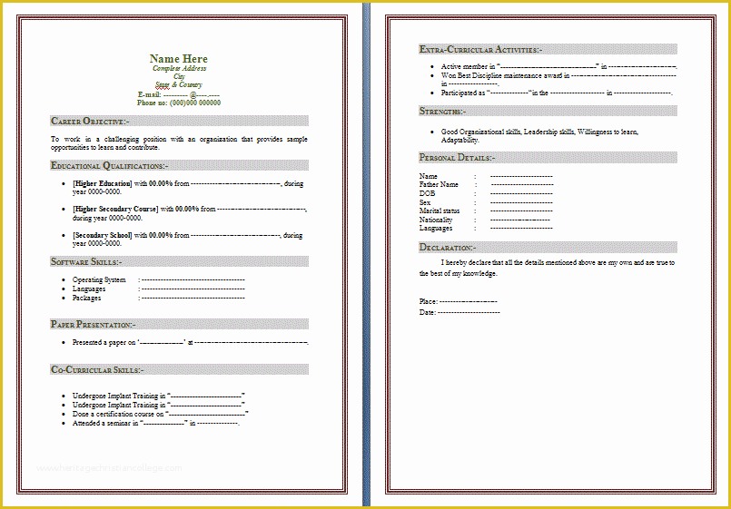 Microsoft Word Cv Templates Free Download Of 15 Cv Template Uk