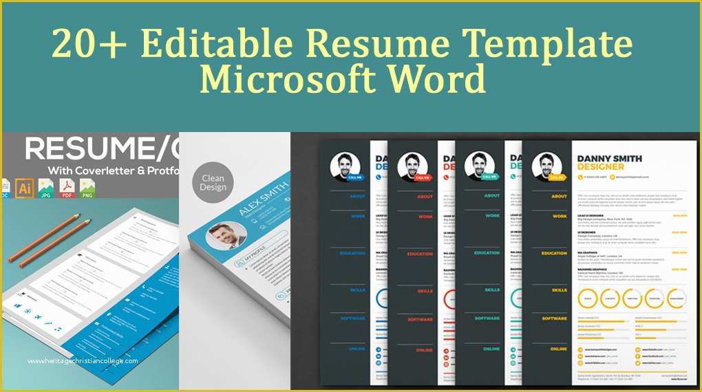 Microsoft Word Cv Templates Free Download Of 20 Editable Resume Template Microsoft Word Download now