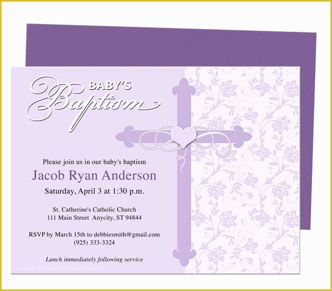 Microsoft Word Invitation Templates Free Of Free Baptism Invitation Template Microsoft Word Kezofo