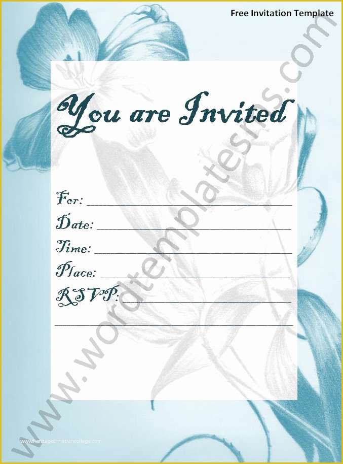 Microsoft Word Invitation Templates Free Of Invitation Template Word