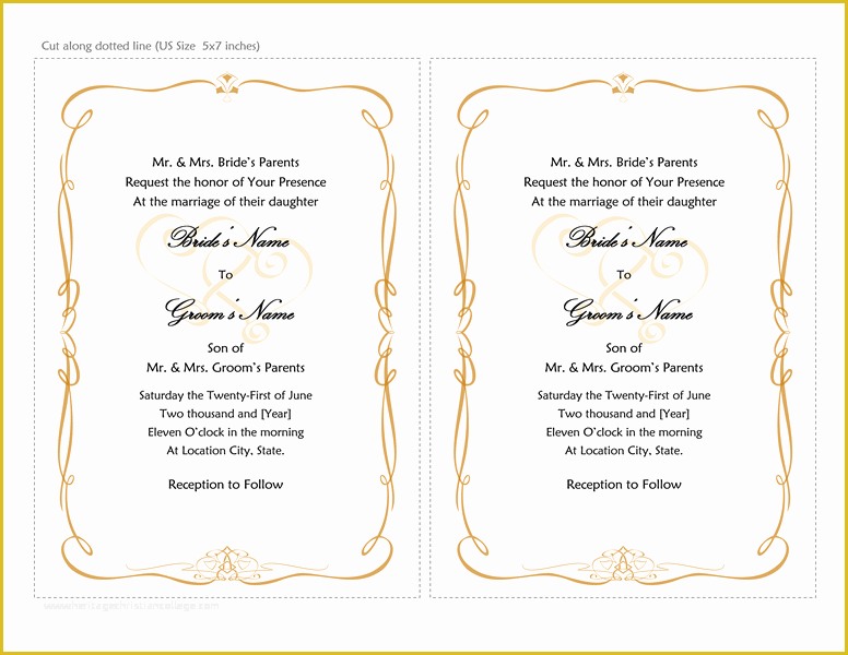 Microsoft Word Invitation Templates Free Of Microsoft Word 2013 Wedding Invitation Templates