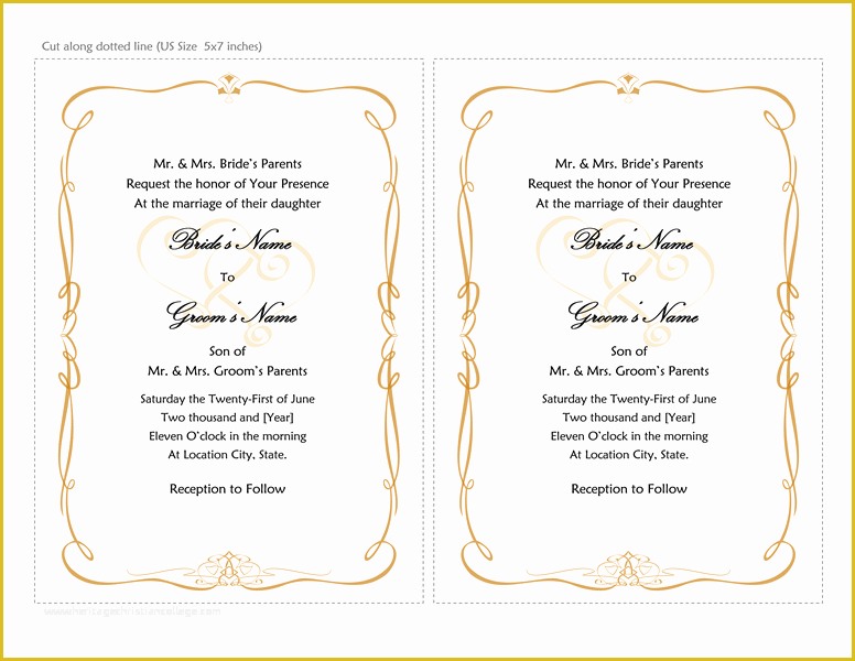 Microsoft Word Invitation Templates Free Of Microsoft Word 2013 Wedding Invitation Templates