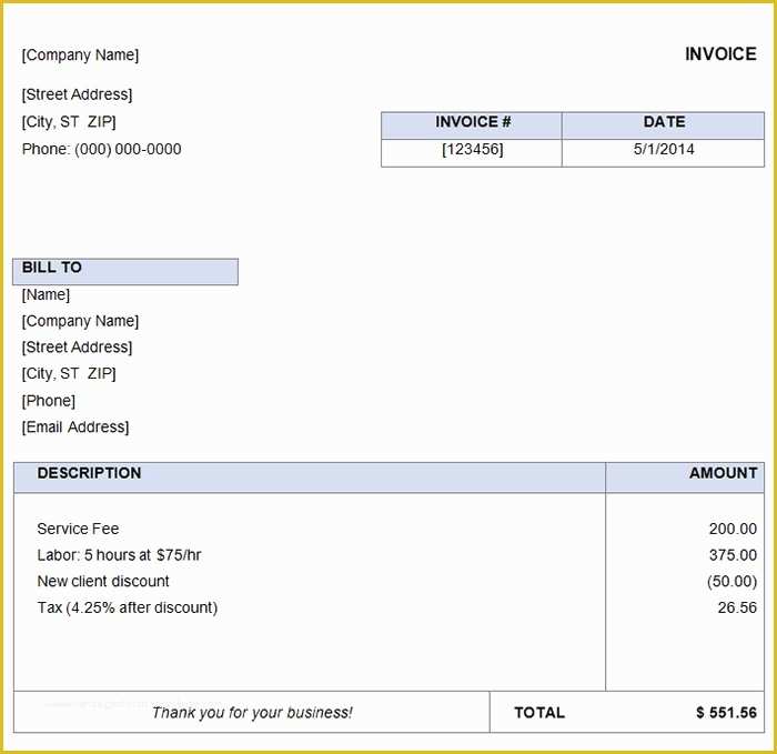 Microsoft Word Invoice Template Free Of 16 Free Basic Invoice Templates