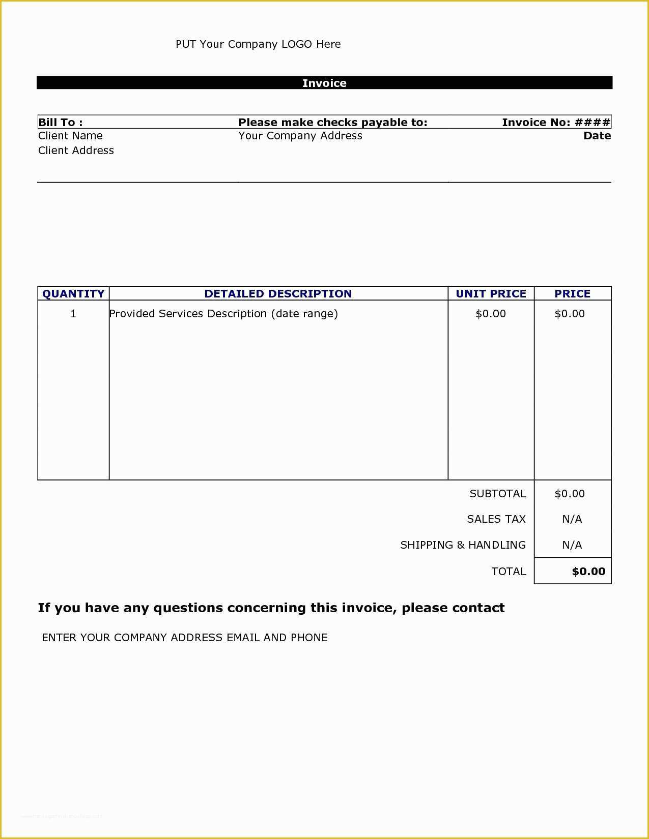 Microsoft Word Invoice Template Free Of Free Invoice Word Template Invoice Template Ideas