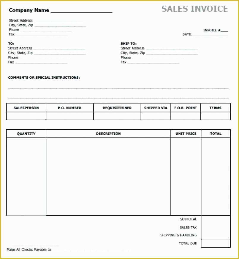 Microsoft Word Invoice Template Free Of Microsoft Word 2007 Invoice Template – Ddmoon