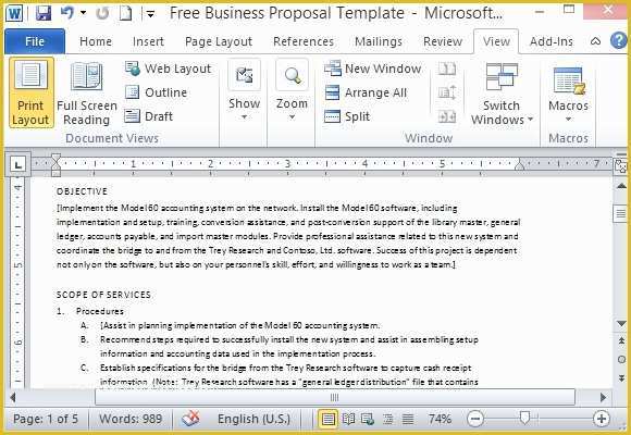 Microsoft Word Proposal Template Free Download Of Free Business Proposal Template for Microsoft Word