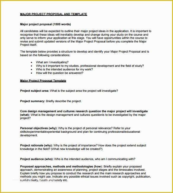 Microsoft Word Proposal Template Free Download Of Word Proposal Template 7 Download Documents In Pdf