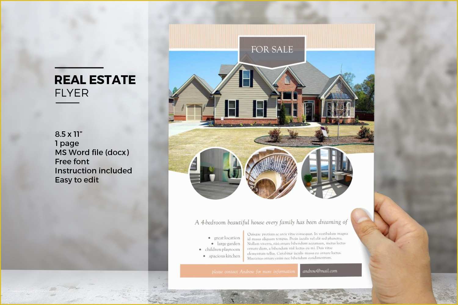 Microsoft Word Real Estate Flyer Template Free Of Ms Word Real Estate Flyer Template Flyer Templates