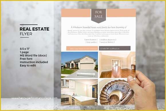 Microsoft Word Real Estate Flyer Template Free Of Ms Word Real Estate Flyer Template Flyer Templates On