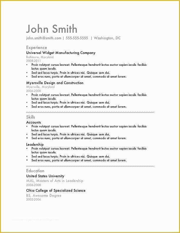 Microsoft Word Resume Templates 2011 Free Of 7 Free Resume Templates