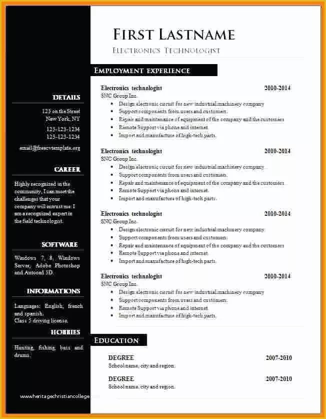 Microsoft Works Free Resume Templates Of 13 Cv Resume Template Microsoft Word